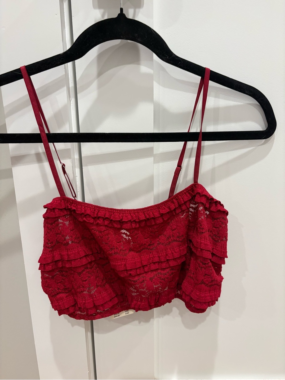 Anthropologie Lace Ruffle Bra size L/XL